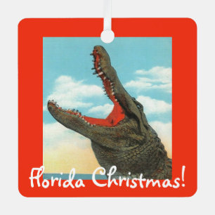 Florida Christmas Alligator Ornament Aus Metall