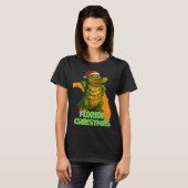 Florida Christmas Alligator Wearing Santa Hat Vaca T-Shirt (Vorne ganz)