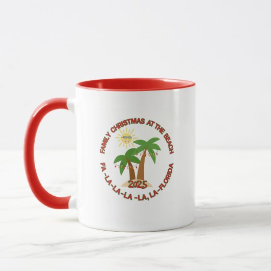 Florida Christmas Family Vacation Coffee Mug Tasse (Links)