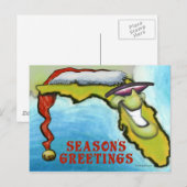 Florida Christmas Feiertagspostkarte (Vorne/Hinten)