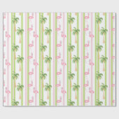Florida Christmas Flamingo in Santa Hat Geschenkpapier (Flach)