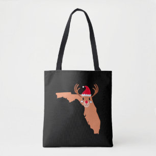 FLORIDA Christmas Hat Antler Red Nose Reindeer Tasche