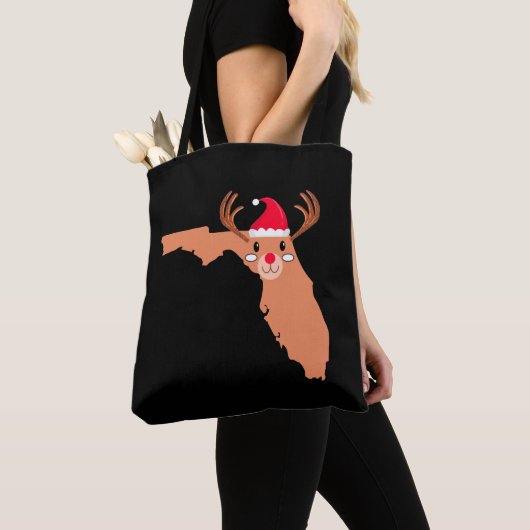 FLORIDA Christmas Hat Antler Red Nose Reindeer Tasche (Von Nahem)