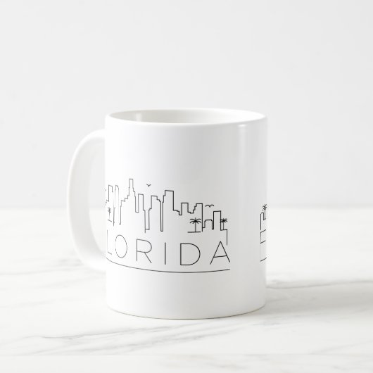 Florida | City Stylized Skyline Kaffeetasse (Vorderseite Links)
