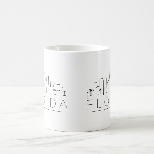 Florida | City Stylized Skyline Kaffeetasse (Mittel)