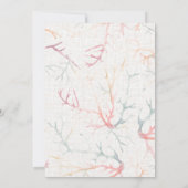 Florida Coastal Beach Wasserfarbenhochzeit Einladung (Rückseite)