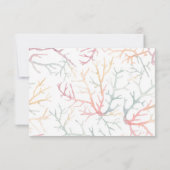 Florida Coastal Beach Watercolor Wedding RSVP Karte (Rückseite)