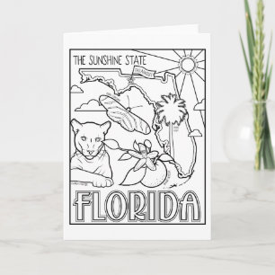 Florida Color Me Collage Feiertagskarte