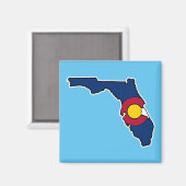 Florida-Colorado-Flaggenmagnet Magnet (Vorderseite/Rückseite)