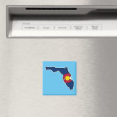 Florida-Colorado-Flaggenmagnet Magnet (In Situ (Geschirrspüler))
