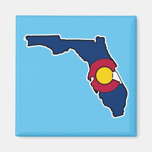 Florida-Colorado-Flaggenmagnet Magnet (Vorne)
