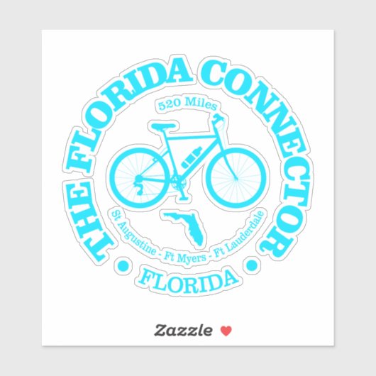 Florida Connector Trail (Radfahren) Aufkleber (Blatt)