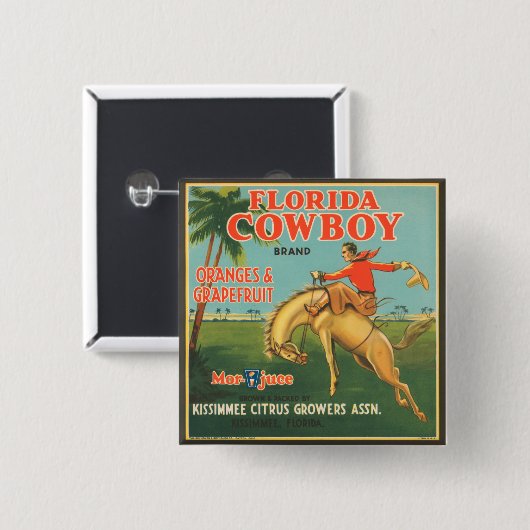 Florida Cowboy Button (Vorne & Hinten)