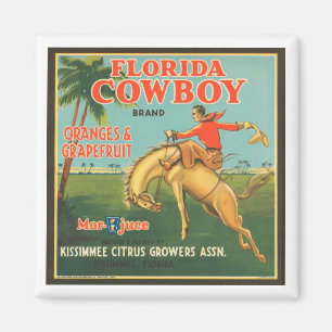 Florida Cowboy Kissimmee Zitrusfrüchte-Anbauer Vin Magnet