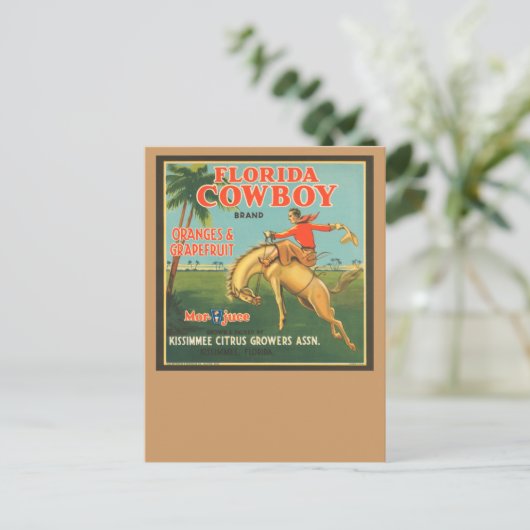 Florida Cowboy Postkarte (Stehend Vorderseite)