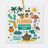 Florida Custom USA Family Trip Halten Sie Weihnach Keramikornament (Vorderseite)