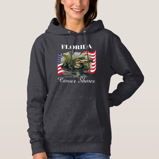 Florida Damen Pullover Dunkle Kapuzenjacke (Vorderseite)
