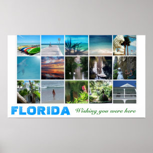 Florida, das Sie wünscht, war hier Reiseplakat Poster