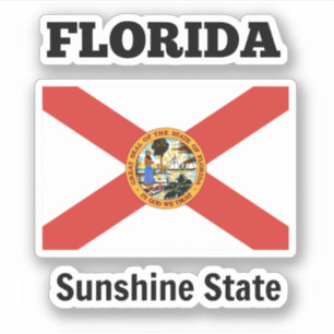 Florida, der Sonnenschein-Staat, Flagge Aufkleber