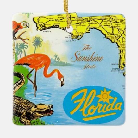 Florida, der Sonnenschein-Staat Keramikornament (Vorderseite)