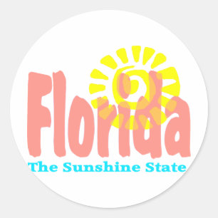 Florida Der Sonnenschein-Staat Runder Aufkleber