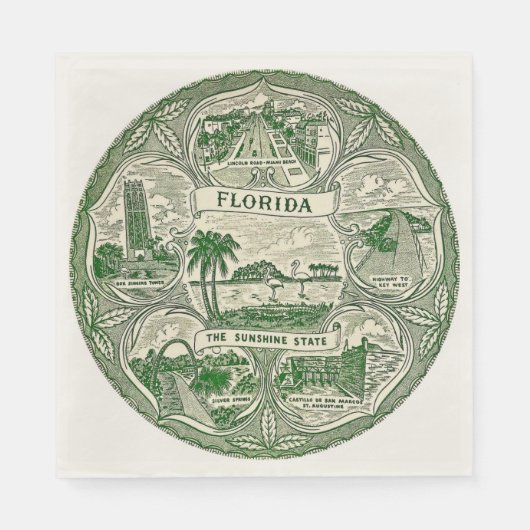 Florida, der Sonnenschein-Staat Serviette (Vorderseite)
