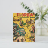 Florida Der Staat auf der Halbinsel Postkarte (Stehend Vorderseite)