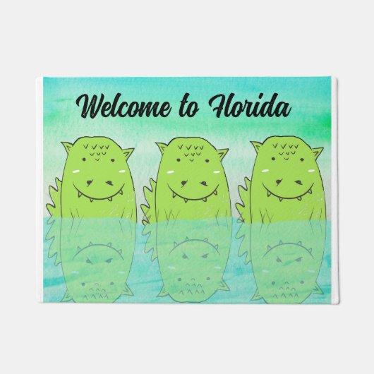 Florida Doormat mit Alligatoren Fußmatte (Vorderseite)