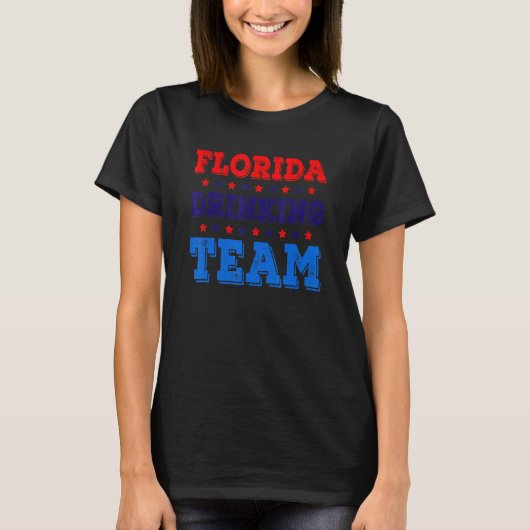 Florida Drinking Team Staatsstolz Beer Drinks T-Shirt (Vorderseite)