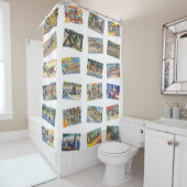 FLORIDA ein Retro Duschvorhang (klar) (Beispiel)