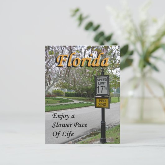 Florida: eine langsamere Postkarte (Stehend Vorderseite)