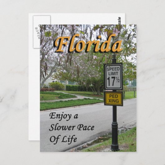 Florida: eine langsamere Postkarte (Vorne/Hinten)
