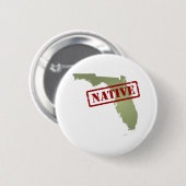 Florida-Eingeborener mit Florida-Karte Button (Vorne & Hinten)