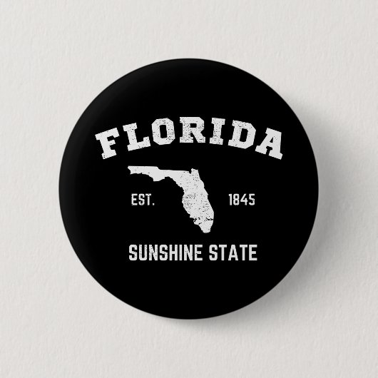 Florida Est 1845 Sunshine Staat Button (Vorderseite)