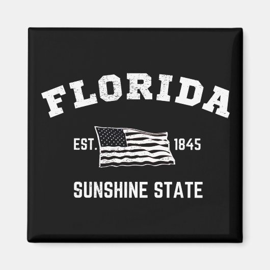 Florida Est, 1845 Sunshine Staat Magnet (Vorne)