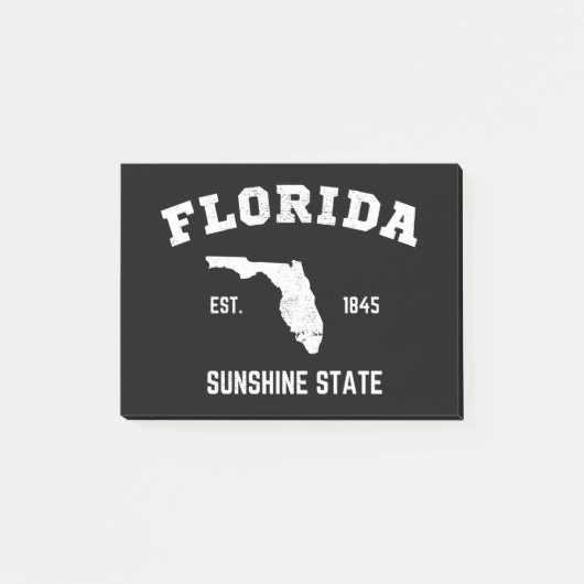 Florida Est 1845 Sunshine Staat Post-it Klebezettel (Vorderseite)