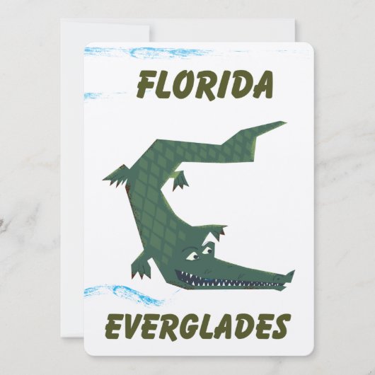 Florida Everglades Alligator Kunst. (Vorderseite)