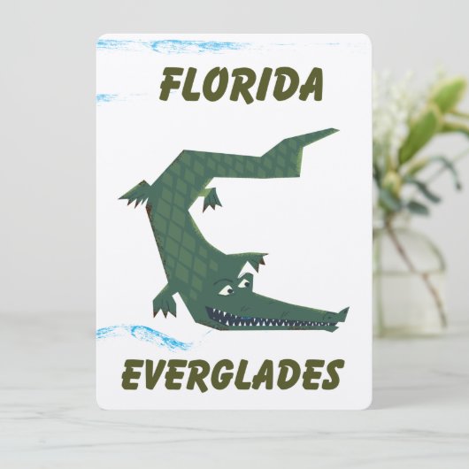 Florida Everglades Alligator Kunst. (Stehend Vorderseite)