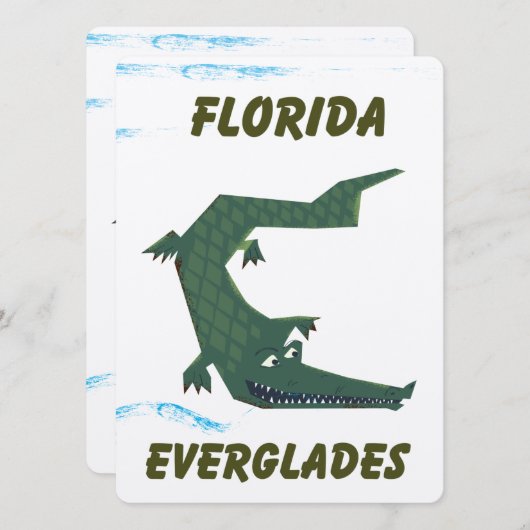 Florida Everglades Alligator Kunst. (Vorne/Hinten)
