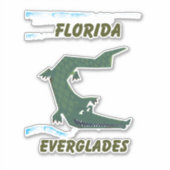 Florida Everglades Alligator Kunst. Aufkleber (Vorderseite)