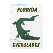 Florida Everglades Alligator Kunst. Magnet (Vertikal)