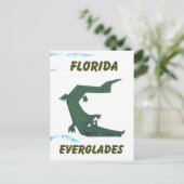 Florida Everglades Alligator Kunst. Postkarte (Stehend Vorderseite)
