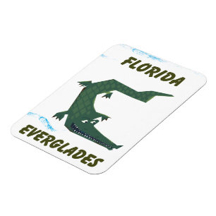 Florida Everglades Alligator Urlaubskunst. Magnet