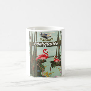 Florida Everglades Cartoon-Reiseplakat Kaffeetasse