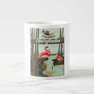 Florida Everglades Cartoon-Reiseposter Jumbo-Tasse