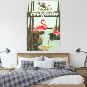 Florida Everglades Cartoon Travel Poster Leinwanddruck (Insitu (Schlafzimmer))