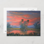 Florida Everglades Fire Sky Postkarte (Vorne/Hinten)
