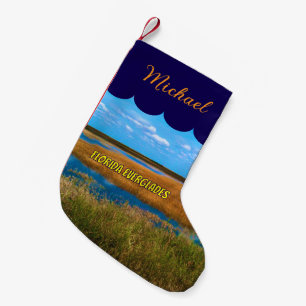 Florida Everglades Sawgrass, Himmelsreflexionen Kleiner Weihnachtsstrumpf
