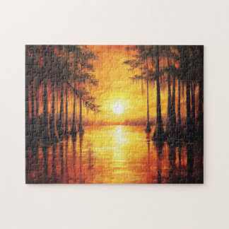 Florida Everglades Sonnenuntergang Landschaftsbild Puzzle
