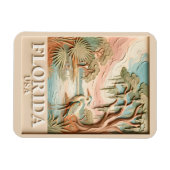 Florida-Everglades-Wildtier-Vogel-Textur-Landschaf Magnet (Horizontal)